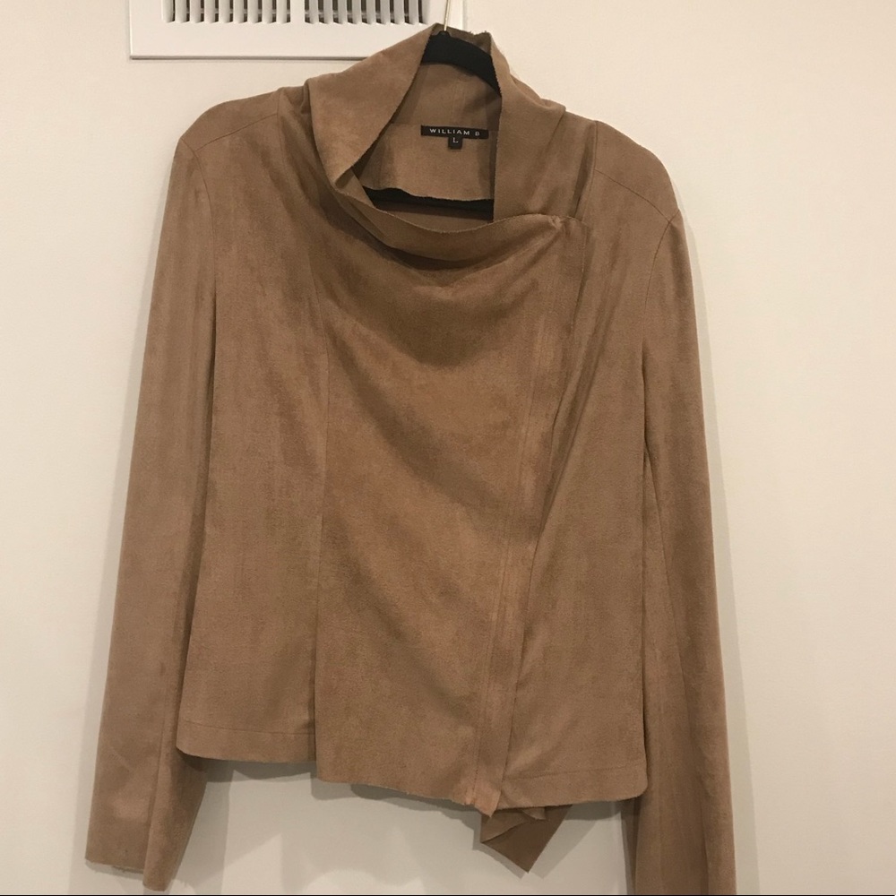 William B faux-suede tan jacket
